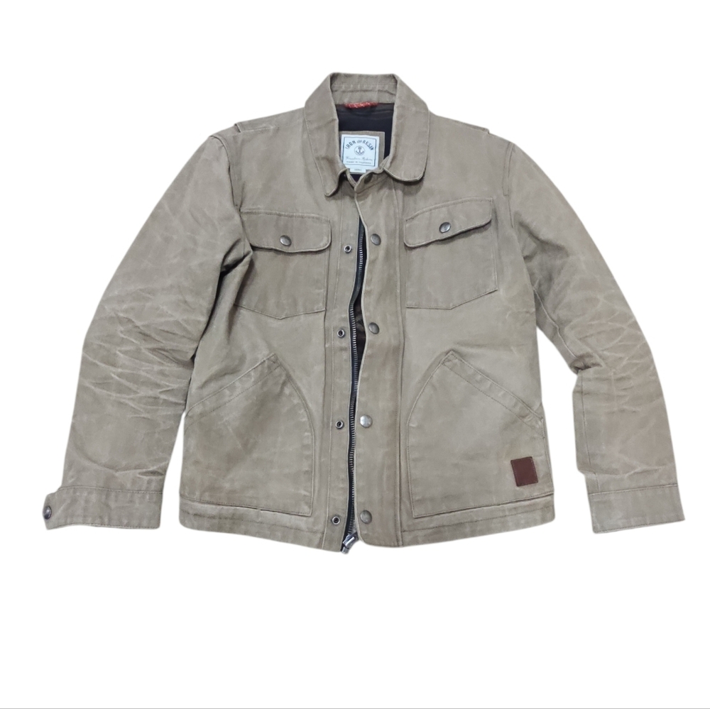 Iron & Resin Mens Tan Cruiser Canvas Jacket Size S Riding Workwear Heritage